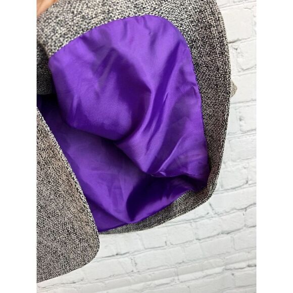 JESSICA HOWARD gray 1/2 sleeve button collared jacket blazer size 4 Petite - Picture 6 of 8